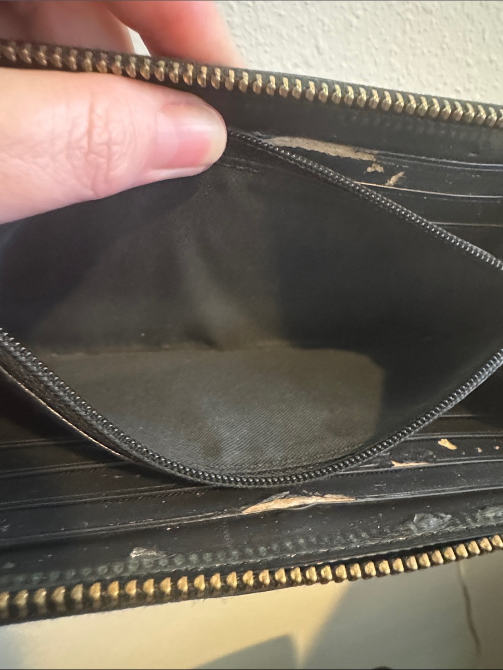 Coach Brown and Black Logo Zip Wallet - Picture 10 of 10